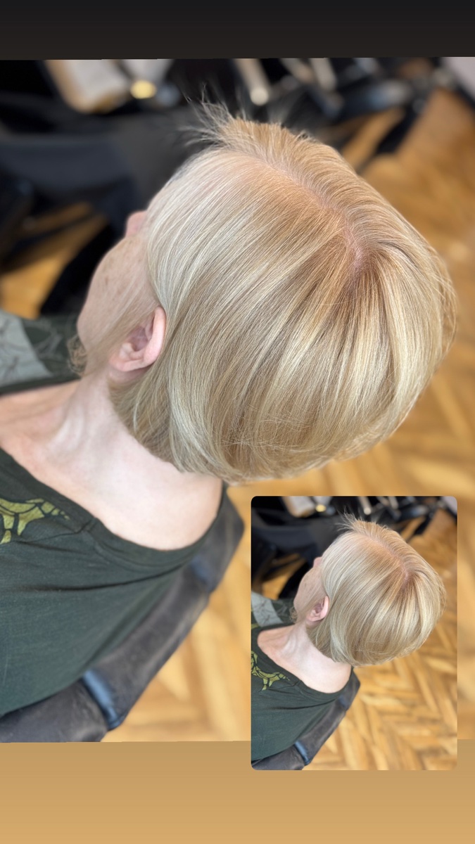 Realizacja: refleksy blond na krótkim bobie